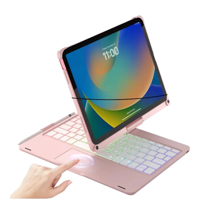 Backlit Keyboard Case with Trackpad & 360° Swivel - #audiodevices - #datacarriers - #flashdrive -